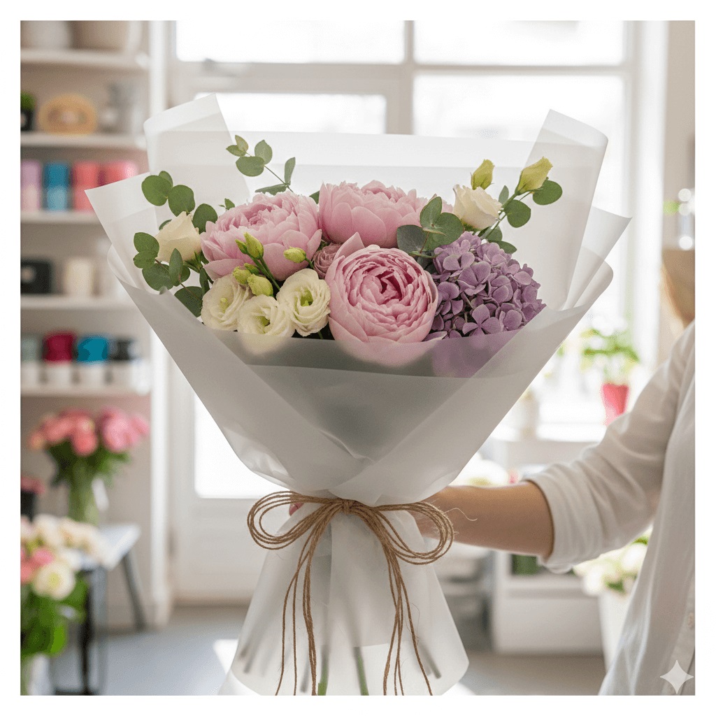 Hartie cerata pentru flori